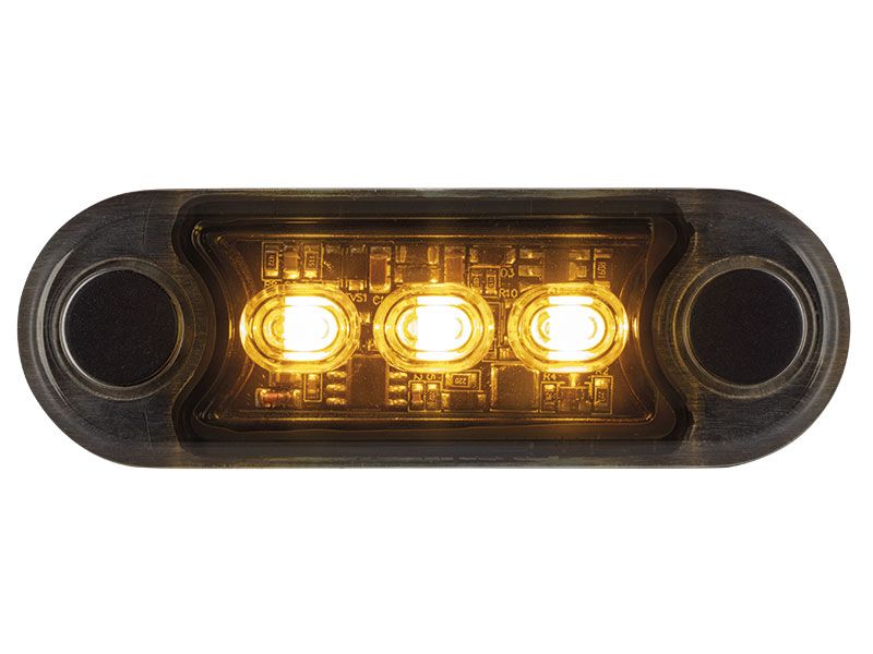 Optibeam Dark Phantom varoitusvalo, keltainen, R65 luokka 1