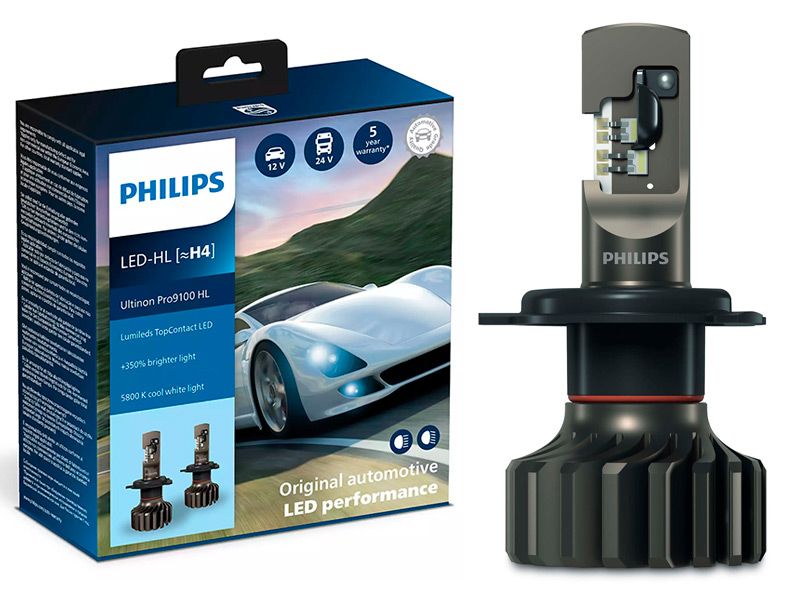 LED-muutossarja Philips H4 Ultinon Pro9100 HL