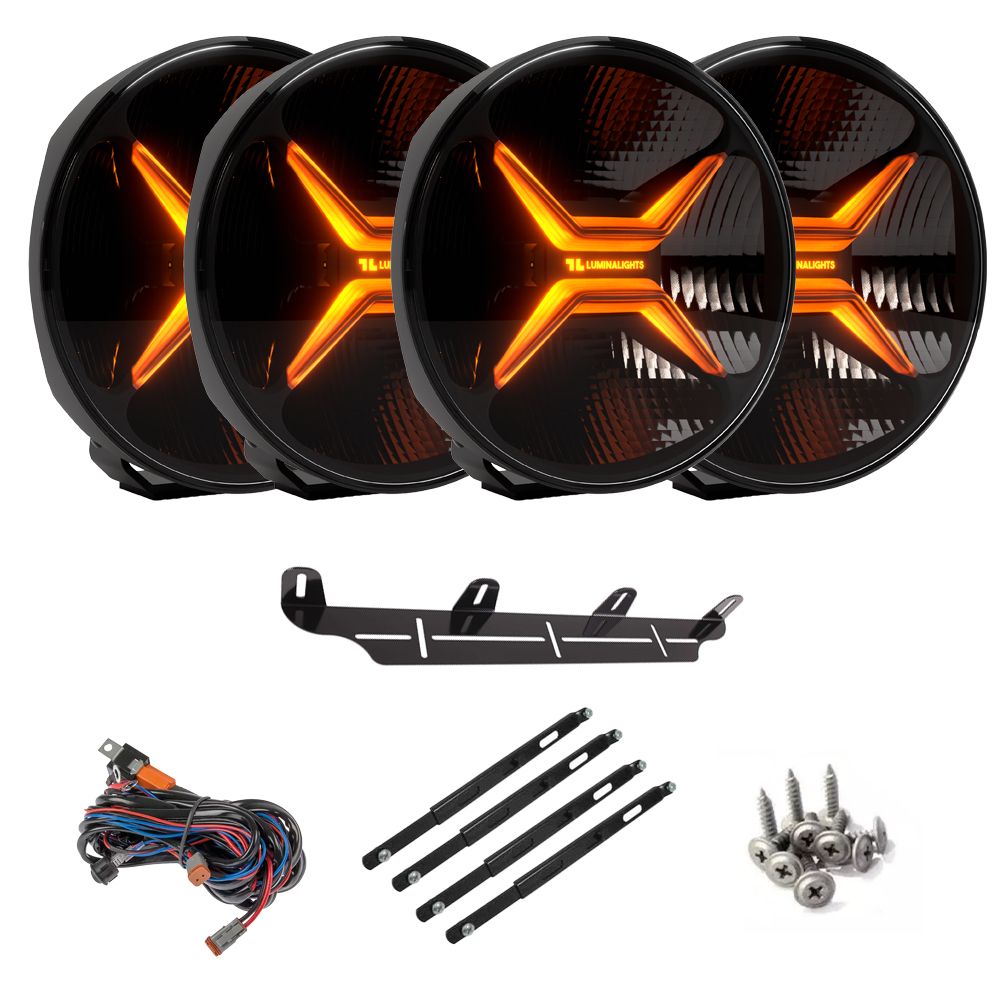 LuminaLights Rebellion MAX 9" LED-lisävalo X4