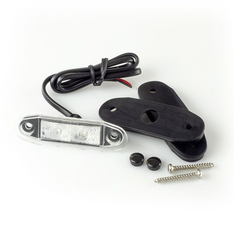 LED-äärivalo 2xLED, uppoasennus, Boreman,12-24V