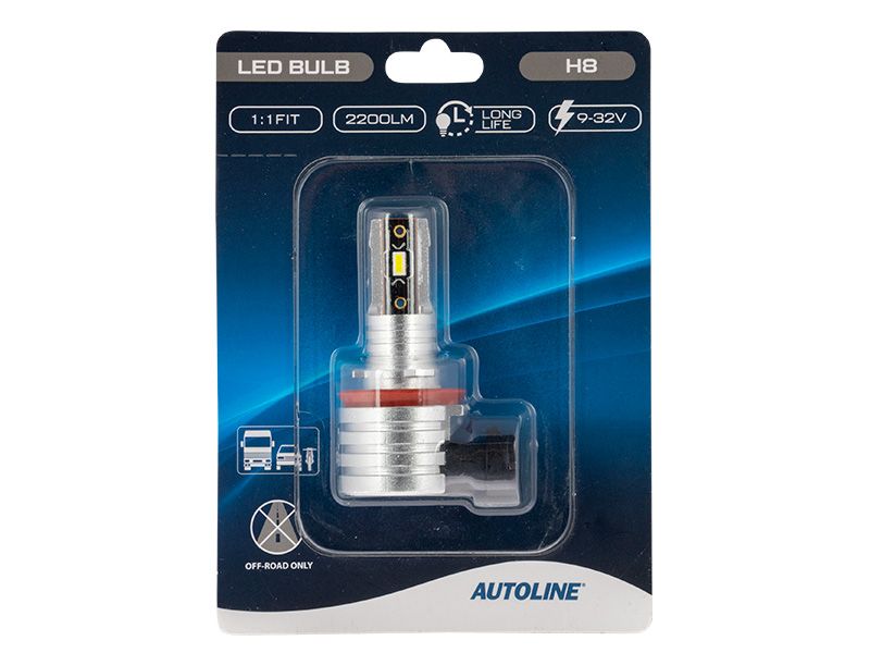 AUTOLINE DIRECT FIT LED-POLTTIMO H8 9-32V 2200LM