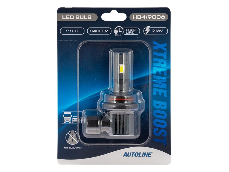 AUTOLINE XTREME BOOST LED-POLTTIMO HB4/9006 9-16V 3400LM