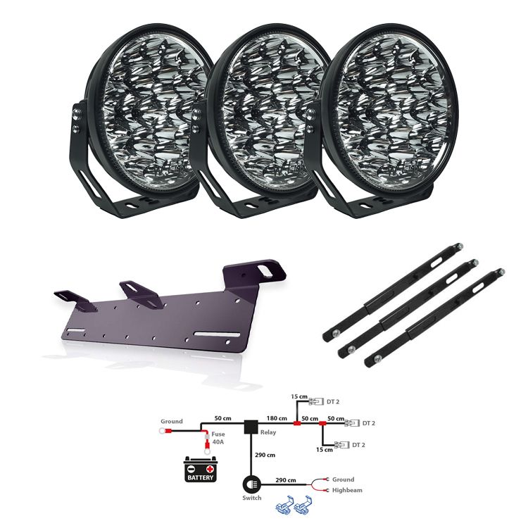 W9 Phoenix 9 - 3 kpl led-lisävalopaketti