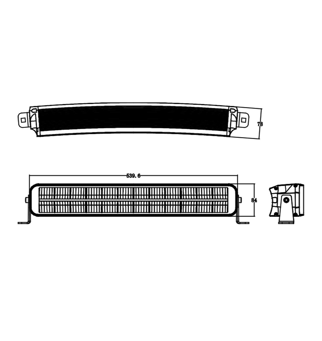 LuminaLights RENEGADE DUAL 20" Curved LED-Lisävalopaneeli