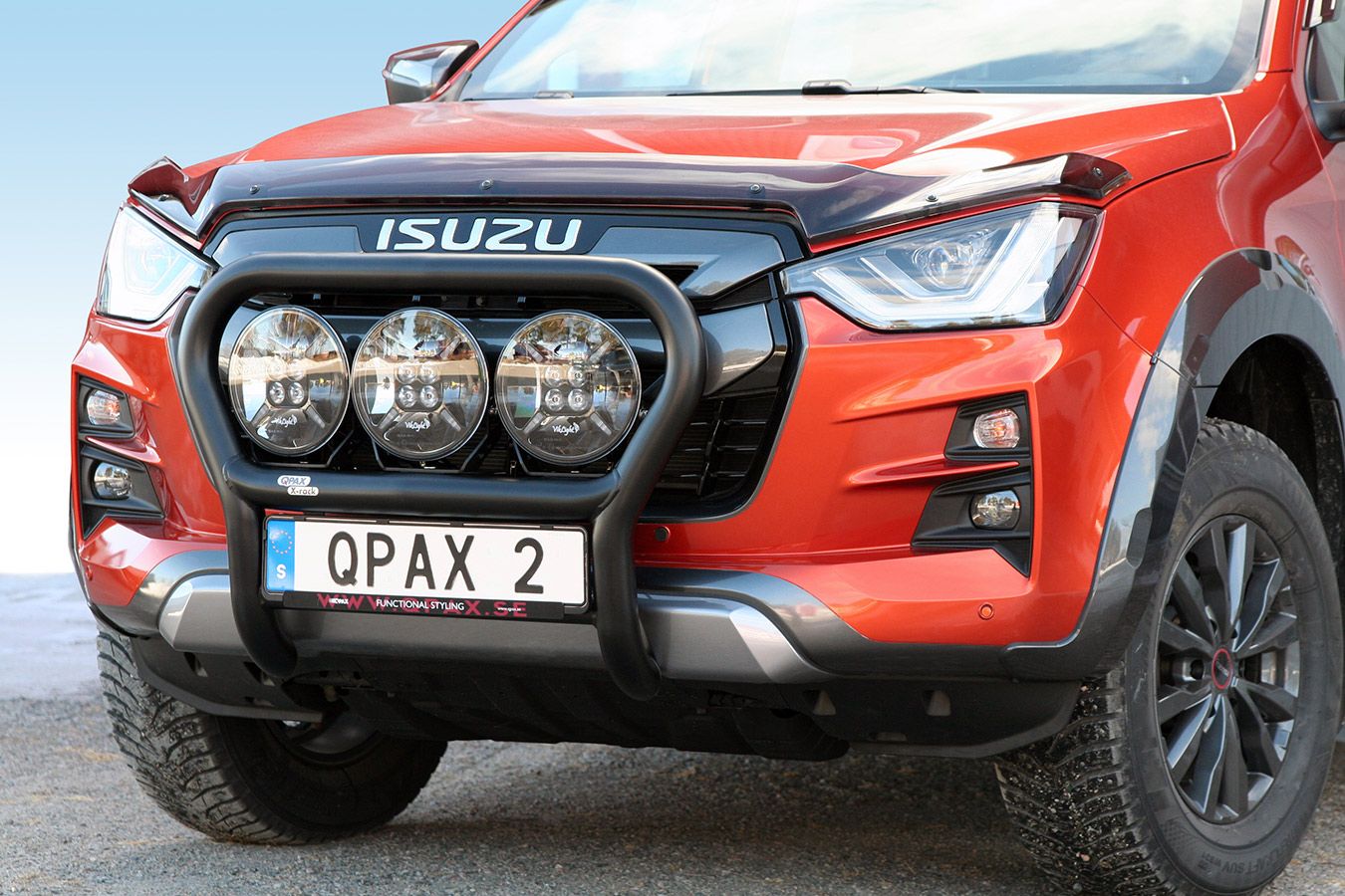 X-RACK Isuzu D-Max 21-24 lisävaloteline (etukaari) 3 valolle
