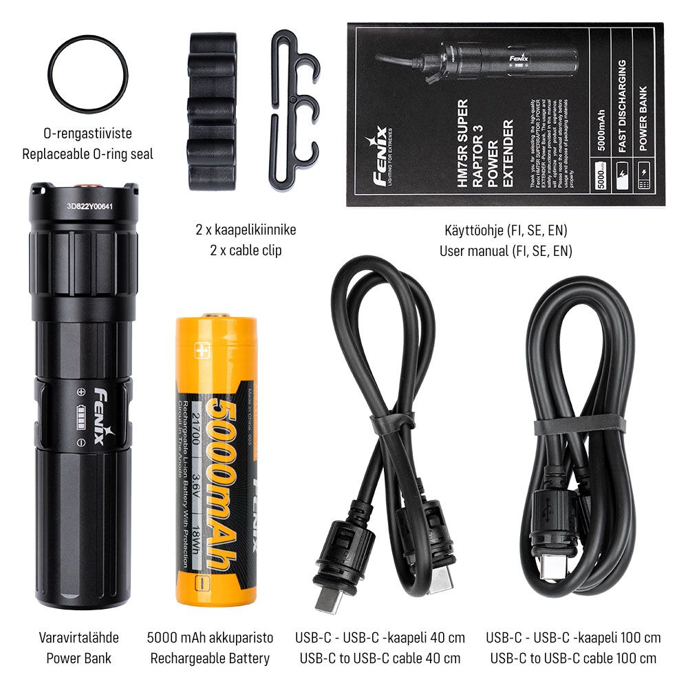 Fenix HM75R Superraptor3 Power Extender, 5000mAh
