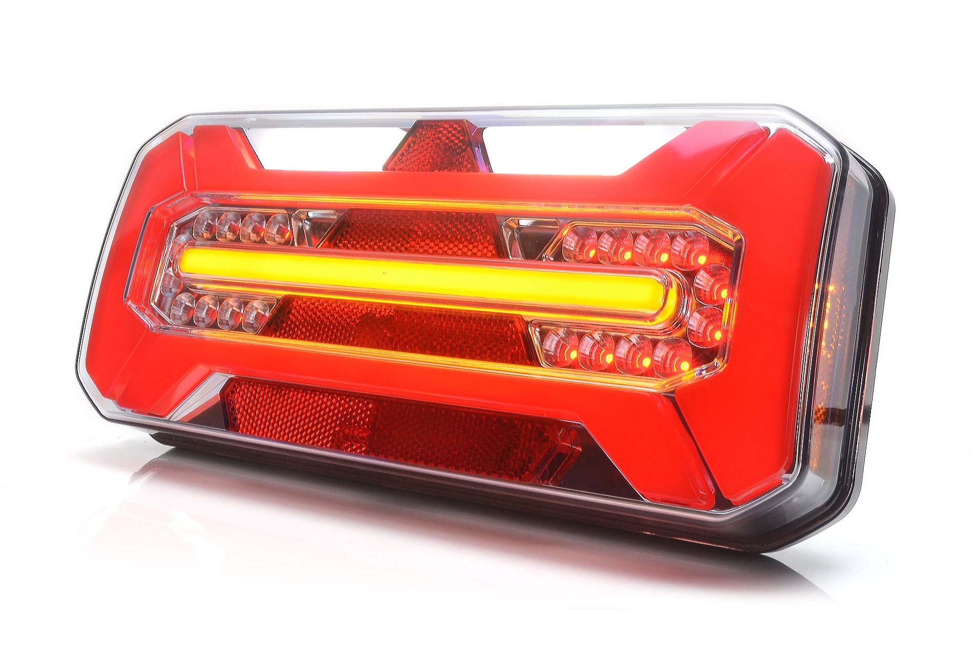 LED-takavalo Was 12-24V, 7-toimintoa