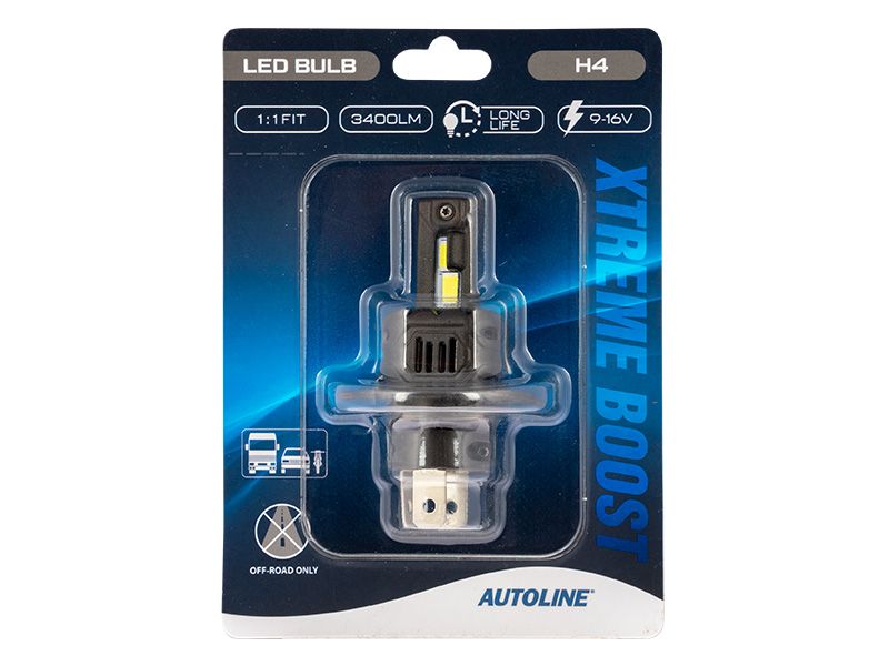AUTOLINE XTREME BOOST LED-POLTTIMO H4 9-16V 3400LM