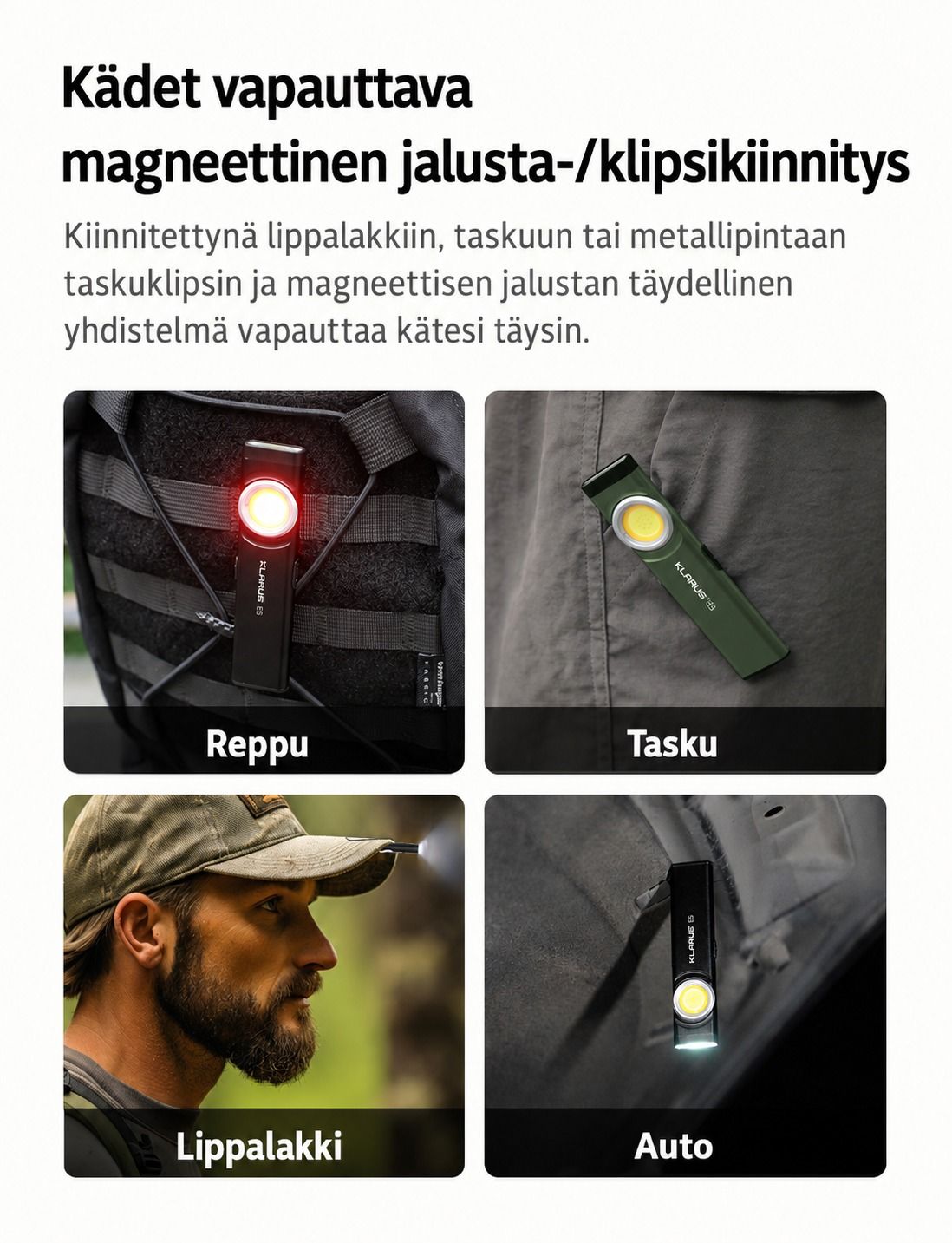 Taskulamppu Klarus E5 Green