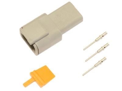 Deutsch DTM 3-pin. 0,5mm2 liitinsarja uros/naaras