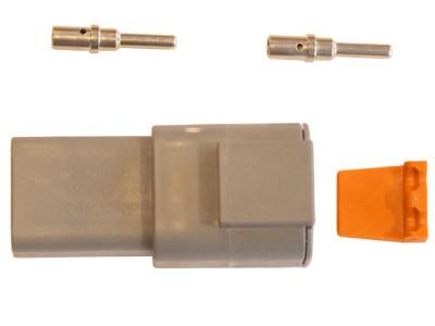 Deutsch DTP 2-pin. 2-3mm2 liitinsarja uros/naaras
