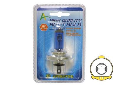 H4 halogenpolttimo, sininen, 60/55W, 12V