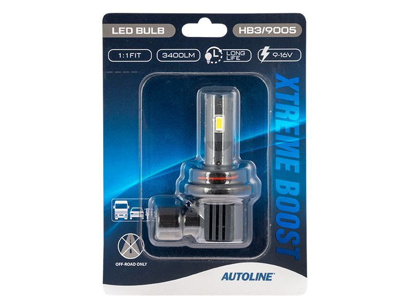 AUTOLINE XTREME BOOST LED-POLTTIMO HB3/9005 9-16V 3400LM