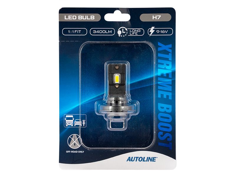 AUTOLINE XTREME BOOST LED-POLTTIMO H7 9-16V 3400LM