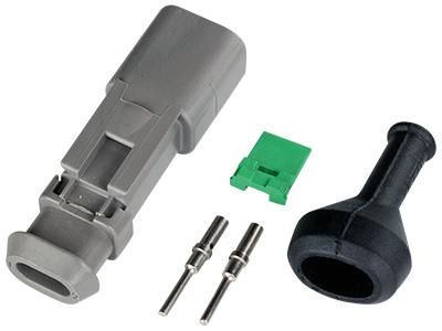 Deutsch DT 2-pin. 0,5 - 1,5mm2 liitinsarja uros/naaras