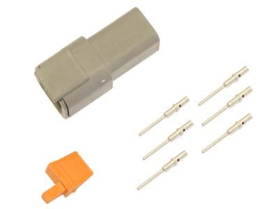 Deutsch DTM 6-pin. 0,5mm2 liitinsarja uros/naaras