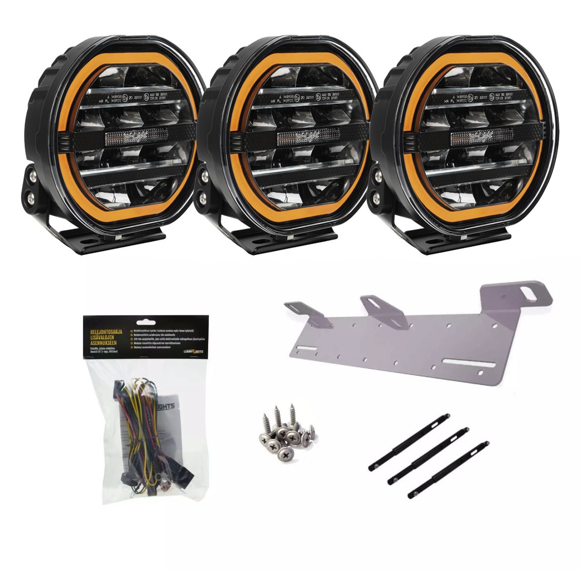 W-Light Fury 7 LED-lisävalopaketti X3
