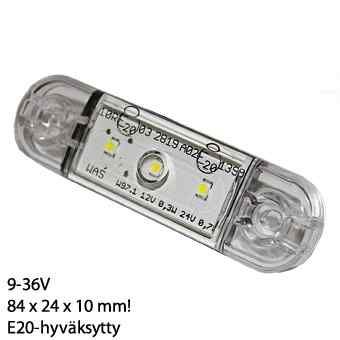 LED-äärivalo Slim 3LED, 12-24V, WAS