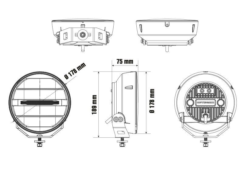 Optibeam Elites 7" LED-lisävalo