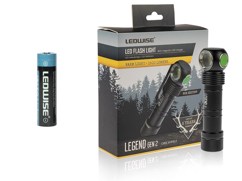 Ledwise Legend Gen2 warm + 1 lisäakku