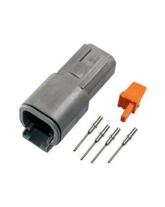 Deutsch DTM 4-pin. 0,5mm2 liitinsarja uros/naaras