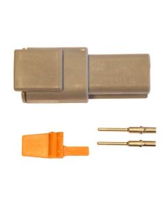Deutsch DTM 2-pin. 0,5mm2 liitinsarja uros/naaras