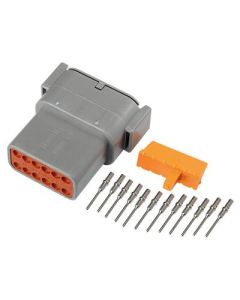 Deutsch DTM 12-pin. 0,5mm2 liitinsarja uros/naaras
