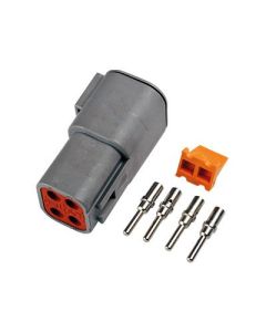 Deutsch DTP 4-pin. 2-3mm2 liitinsarja uros/naaras