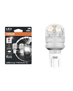 W16W LED-polttimopari Premium, punainen, 12V