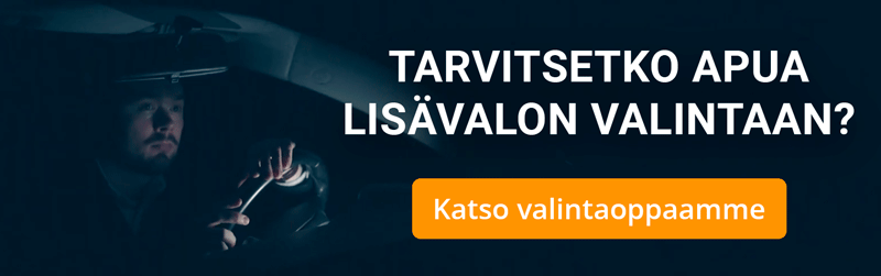 Tarvitsetko aupu lisävalon valintaan?