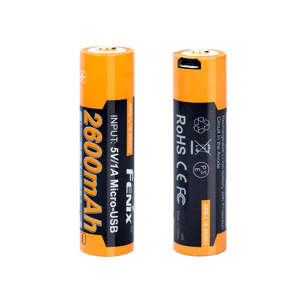 Fenix Akku 18650,2600 mAh, 1kpl - Lumise.fi verkkokauppa