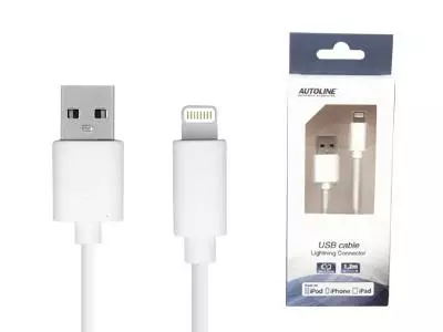 Autoline Lightning USB-kaapeli, 1,2m - Muut akut ja laturit - 4080130260 - 0