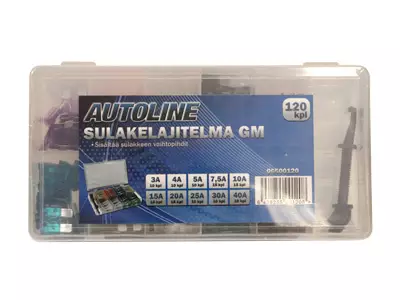 Sulakelajitelma GM 120kpl + pihdit - Sulakkeet ja sulakerasiat - 3050120530 - 2