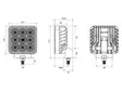 BullPro Spectrum 54 Square - LED-työvalot - 8020108070 - 3