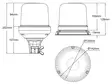 LED-vilkkumajakka, Axixtech, Sininen, ø142mm, 12-24V - Led-majakat - 8020101520 - 3