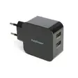 Verkkovirta USB-adapteri, 2 x USB, PurePower - Muut akut ja laturit - 8020100460 - 2