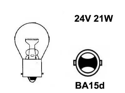 BA15d Polttimo 21W, 24V - Ba15s polttimot - 4060105570 - 1