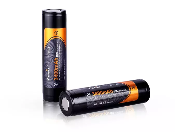 Fenix Akku 18650, 3400 mAh, 1kpl - 18650-akut - 5030110300 - 1