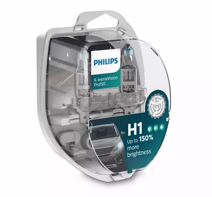 H1 Philips X-tremeVision Pro150 polttimopari +150% - H1 Halogen-polttimot - 8020103510 - 1