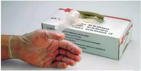 Kertakäyttökäsine, vinyyli, valkoinen, 100kpl - Käsineet - 3050121210 - 2