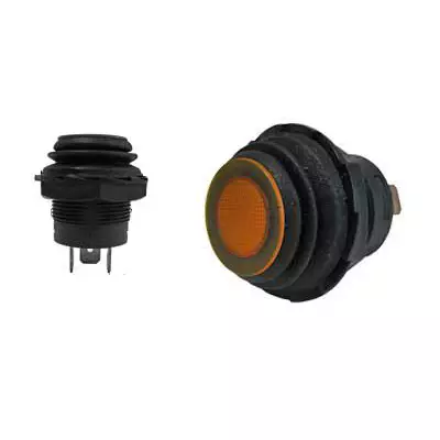 LED-painokatkaisin, 12V. Roiskevesisuojattu - Kytkimet - 3050120710 - 2