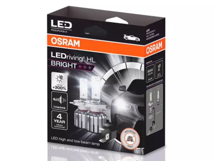 Osram HL Bright H4/H19 LED-polttimopari - Led-muutossarjat - 8020107780 - 1