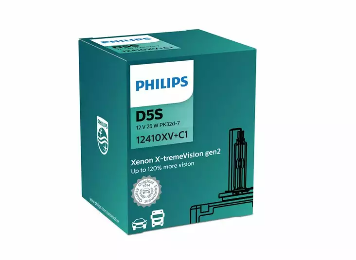 Xenon-polttimo Philips D5S X-tremeVision Gen2 +150% - D5S ja D8S - 8020103530 - 1