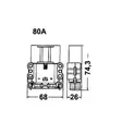 Euro-connector 16mm²/80A, naaras - Trukkiliittimet - 3050120791 - 2