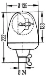 Halogen-majakka Hella KL Rotafix, tappikiinnitys - Halogen-majakat - 4080820011 - 2