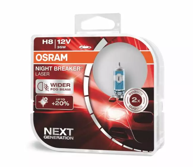 H8 Osram Night Breaker Laser +150%, 35W 12V, 2kpl - H8, H9, H10, H11, H13, H15, H16 - 8020100031 - 1