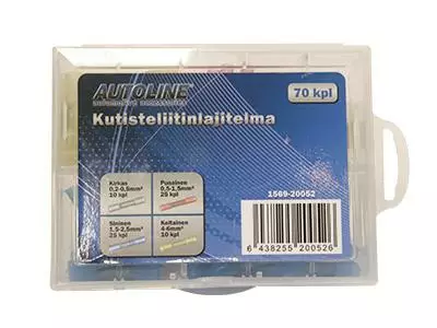 Kutisteliitinlajitelma Autoline, 70kpl - Kutisteliittimet - 6014000221 - 1