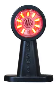 LED-äärivalo kumivartinen, suora, kirkas/punainen - Led-äärivalot kumivarrella - 4040110051 - 1