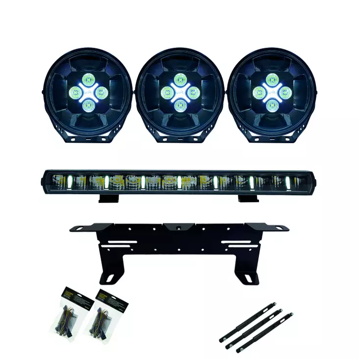 Optibeam Se7en x3 + Super Captain One 600 Lisävalopaketti - Pyöreät lisävalot - 8020108951 - 1