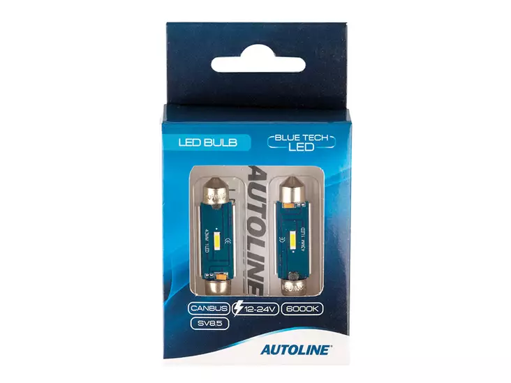 SV8,5 43MM LED-polttimopari, Autoline - Muut LED-polttimot - 8020105311 - 1